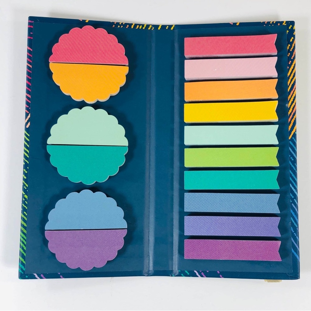 Erin Condren Vibrant Sticky Note Booklet - Blue and Gold - Picture 2 of 2